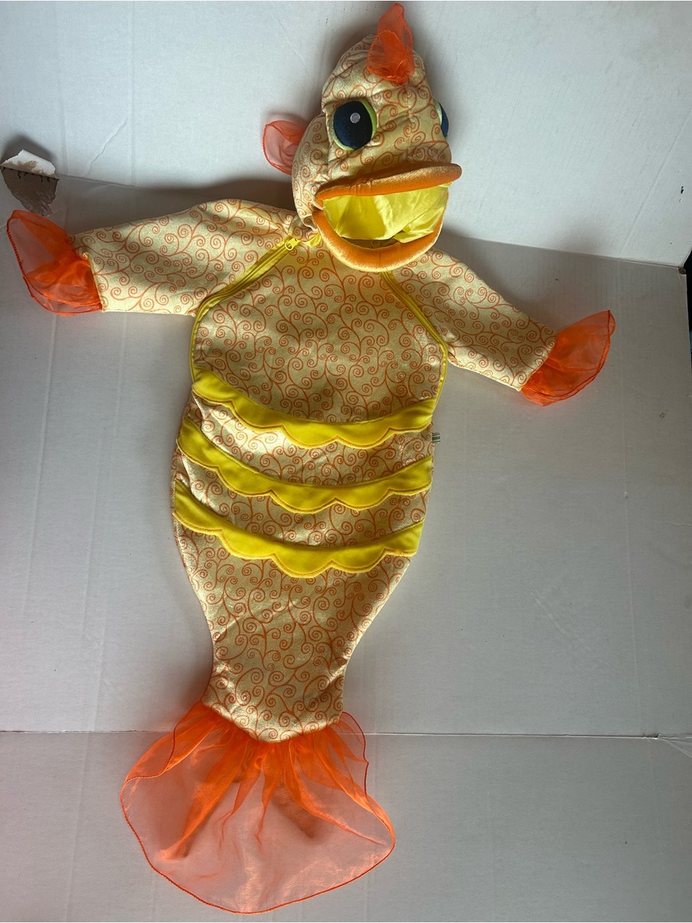 Child's Yellow & Orange Fish Costume with Hood